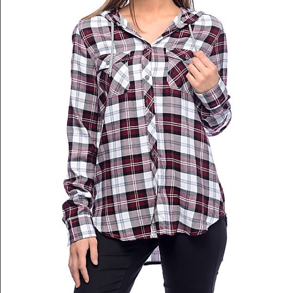 Zumiez Tops - Zumiez Hooded Flannel